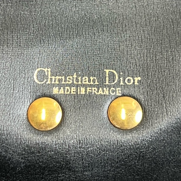 Vintage Dior Black Leather Monogram Shoulder Bag - Picture 5 of 8